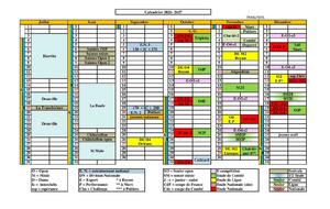 Calendrier des Compétitions 2026-27