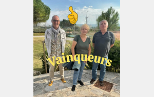 Triplette à Royan - première place pour Corinne Paulay, Alain Renoux et Fabrice Metay.